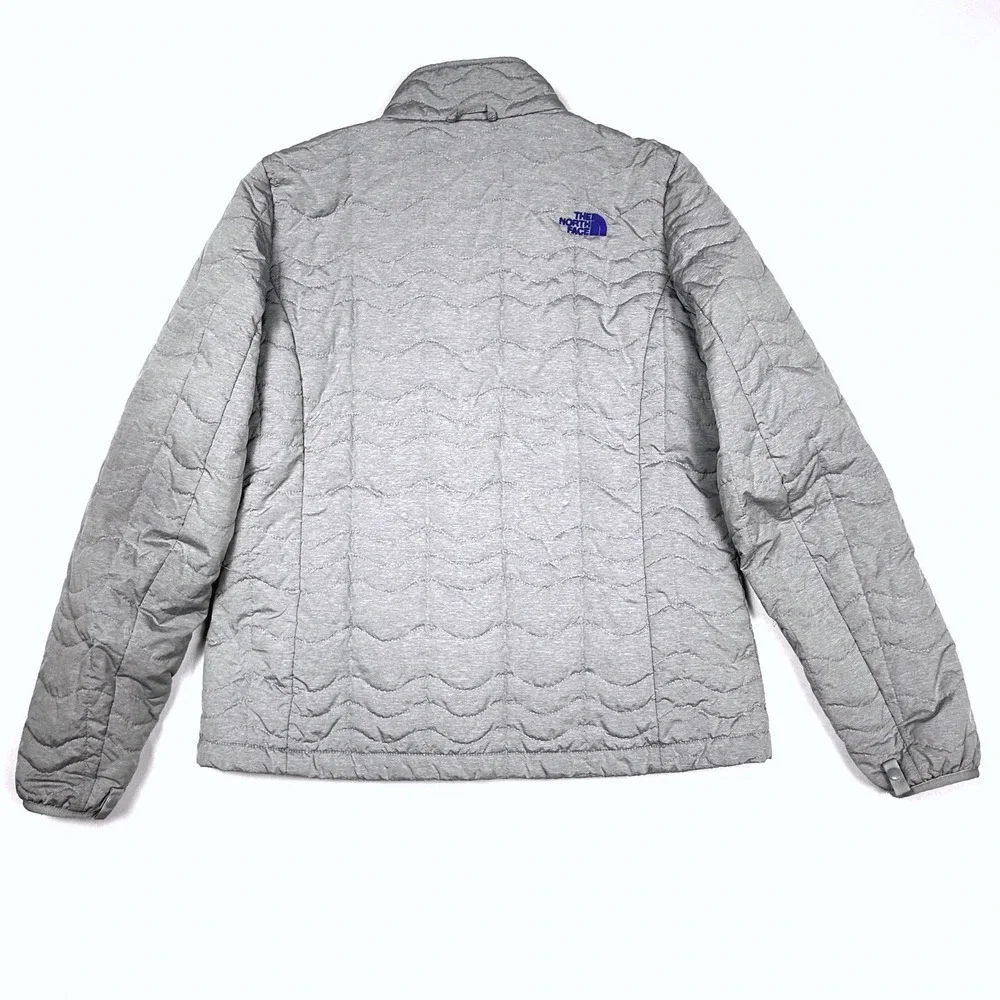 The North Face Thermoball Jacket Womens Large Gray Quilted Puffer Gorpcore